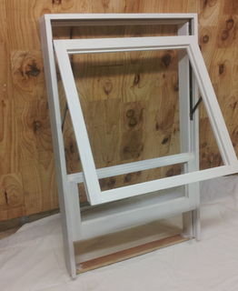 Split sash awning hung window